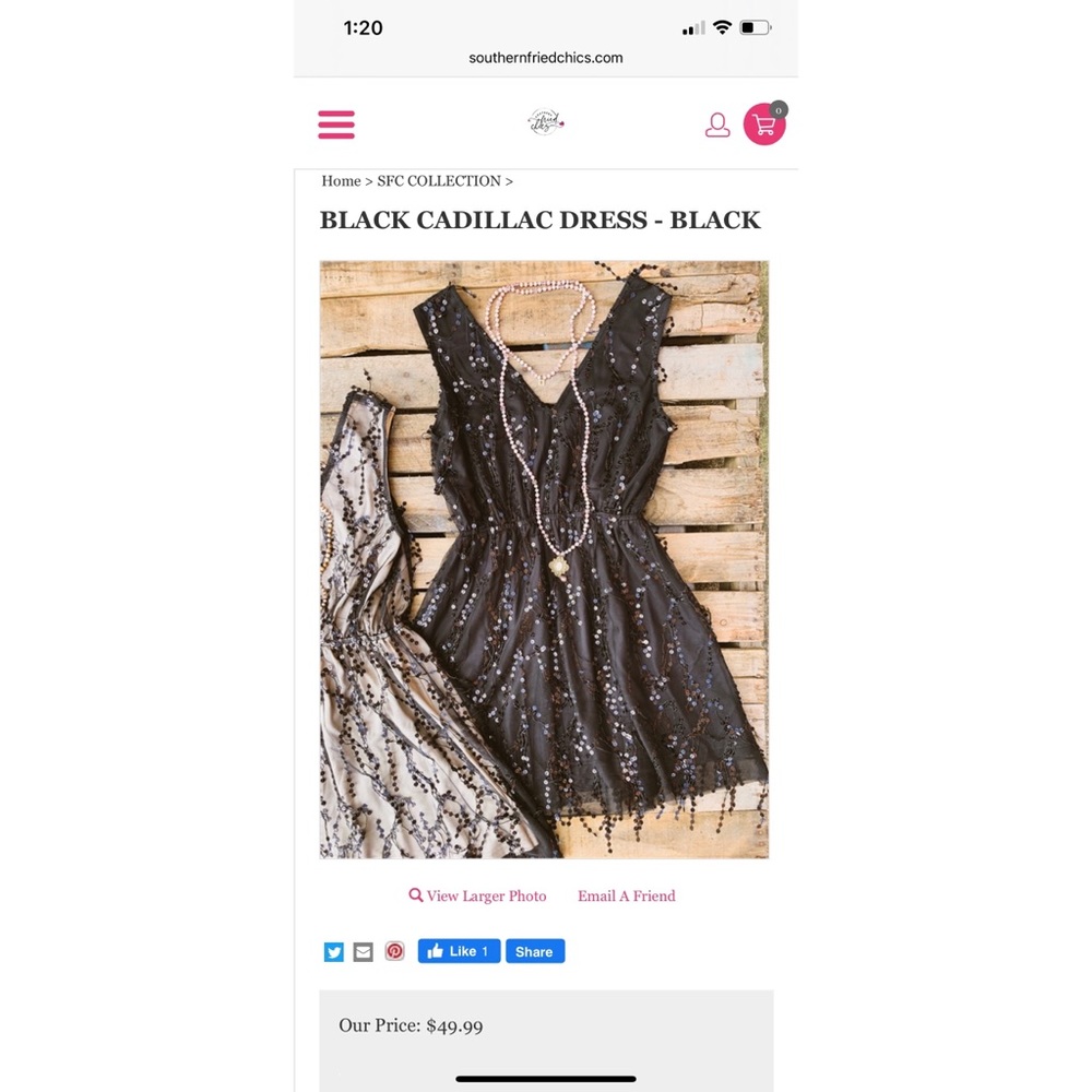 Little Black Sequin Dress👗